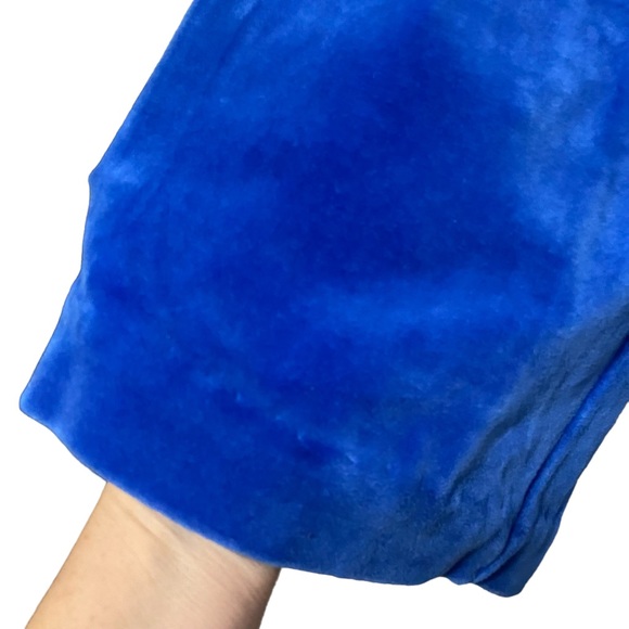 Vintage Electric Blue Velour Sweatpants - Picture 7 of 13